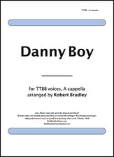 Danny Boy TTBB choral sheet music cover